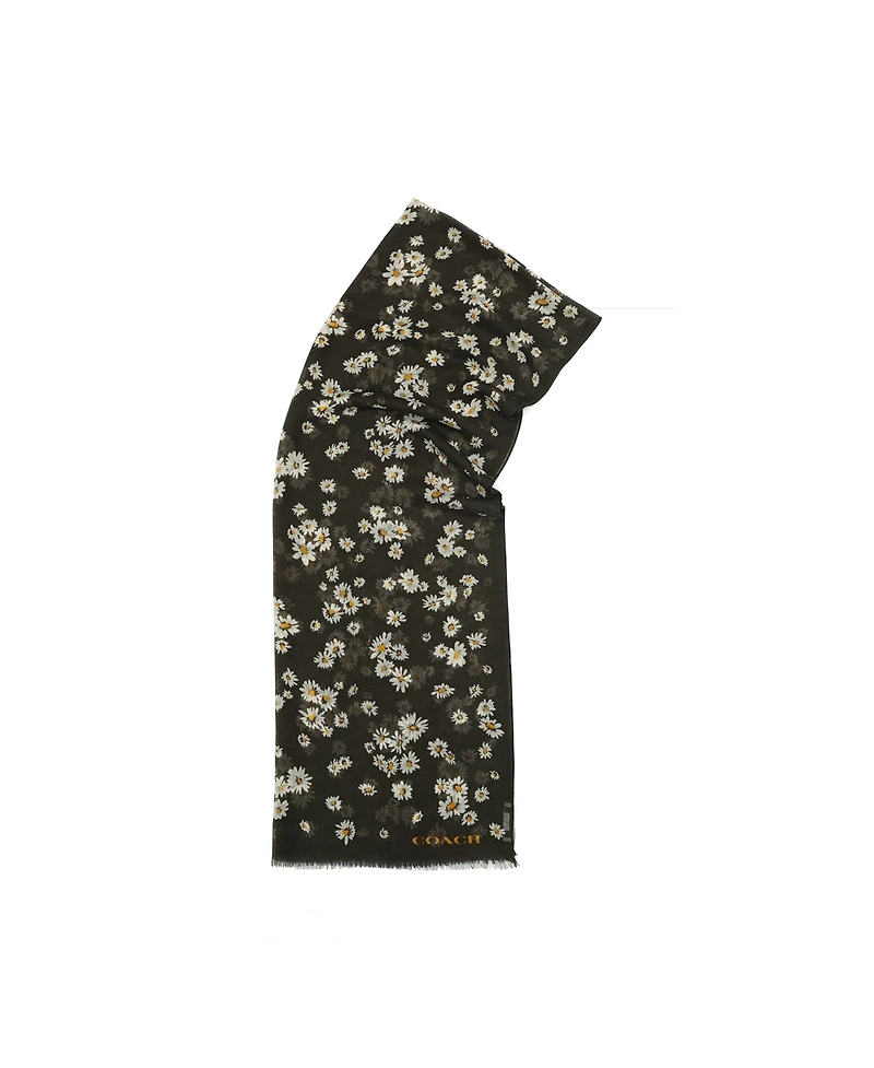 Coach Women's Daisy Cluster Printed Oblong Scarf
