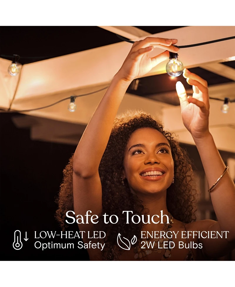 Brightech Ambience Pro 26 ft. Led Indoor/Outdoor Plug-In String Lights with Soft White Hue