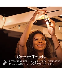 Brightech Ambience Pro 26 ft. Led Indoor/Outdoor Plug-In String Lights with Soft White Hue