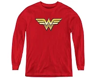 Justice League Boys of America Youth Golden Long Sleeve Sweatshirts
