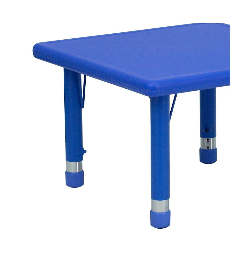 Emma+Oliver 24" Square Plastic Height Adjustable Activity Table