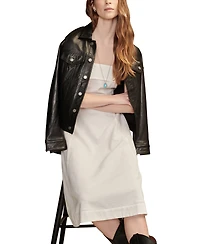Lucky Brand Women's Cotton Linen Sleeveless Midi Dress