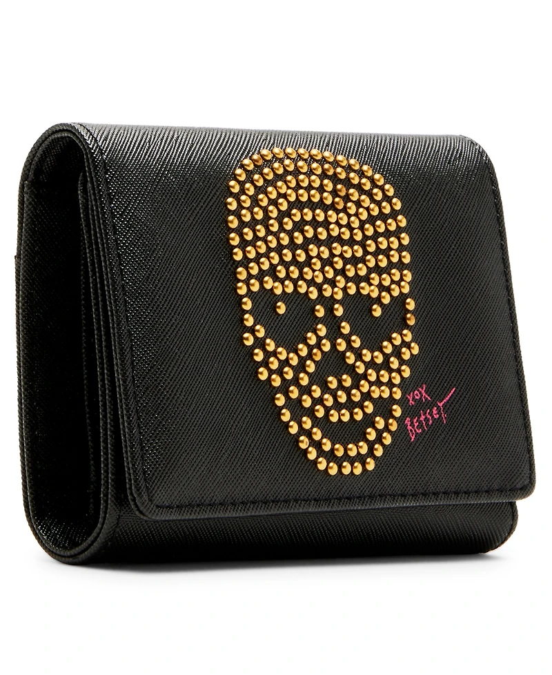 Betsey Johnson Skull Boss Trifold Wallet