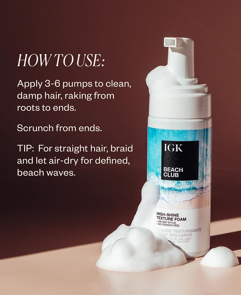 Igk Hair Beach Club High-Shine Texture Foam