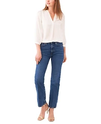 Vince Camuto Women's V-Neck 3/4-Sleeve Blouse