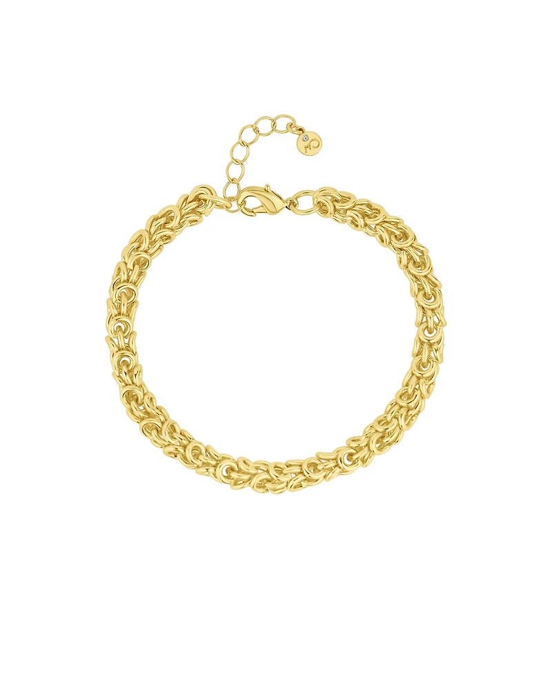 And Now This 18K Gold Plated or Silver Plated Byzantine Bracelet