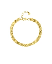 And Now This 18K Gold Plated or Silver Plated Byzantine Bracelet