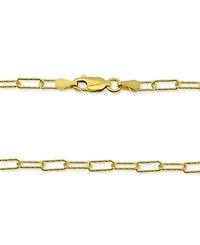 Giani Bernini Diamond-Cut Paperclip Chain 18" in Sterling Silver or 18k Gold-plated Sterling Silver; Created for Macy's