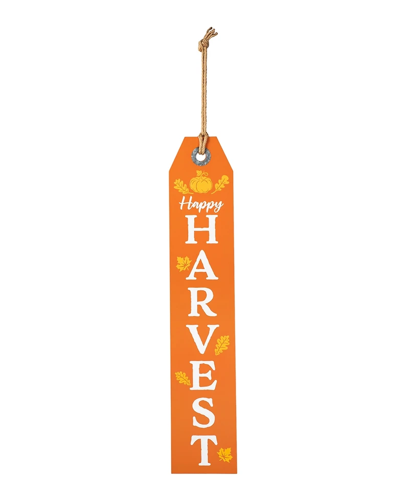 Glitzhome 35.5"H Fall and Halloween Wooden Reversible Tag Porch Sign