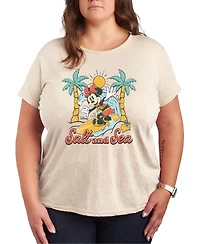 Hybrid Apparel Trendy Plus Minnie Mouse Salt & Sea Graphic Top