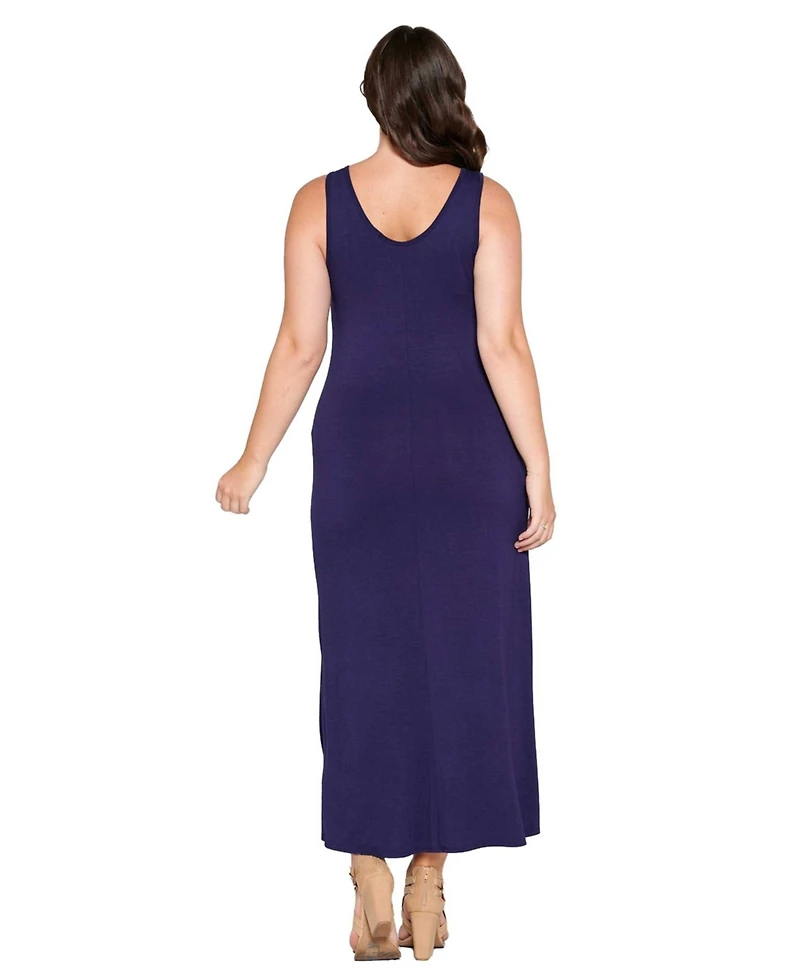 L I V D Plus Size Everyday Essential Tank Maxi Dress