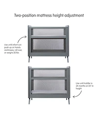 Halo Dream Inc. Breathable Mesh 2-in-1 Mini Crib - Greenguard Gold Certified
