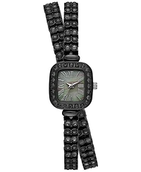 Folio Women's Three Hand Black Alloy Watch 20mm Gift Set