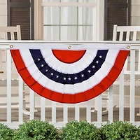 Evergreen Patriotic Bunting, Medium- 58 x 27 Inches Outdoor Decor