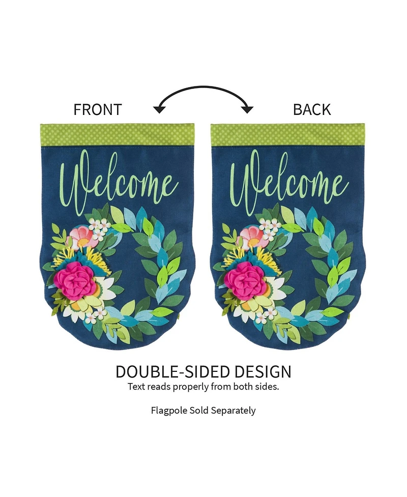 Evergreen Flower Garden Burlap House Flag 28 x 44 Inches Outdoor Decor for Homes and Gardens