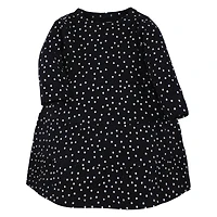 Hudson Baby Toddler Girls Cotton Long-Sleeve Dresses 2pk, Gray Winter Forest