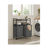 Slickblue Laundry Hamper, Sorter With 2 Pull-out And Removable Bags, Shelves, For Room