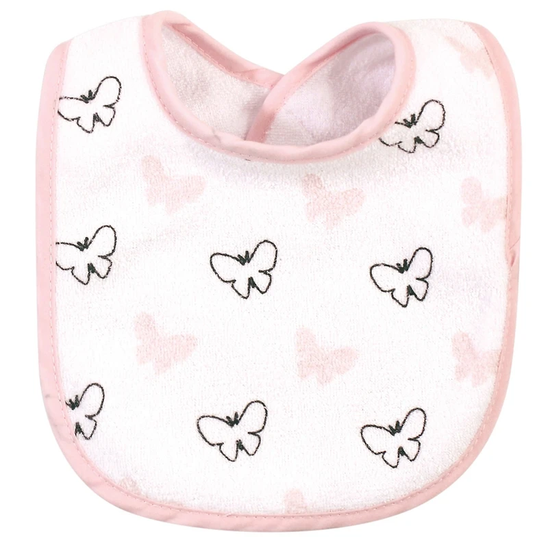 Hudson Baby Girls Cotton and Polyester Bibs