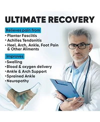 Powerlix Medium Orthopedic Feet Brace Women & Men: for Arthritis, Tendinitis - 2 Pair