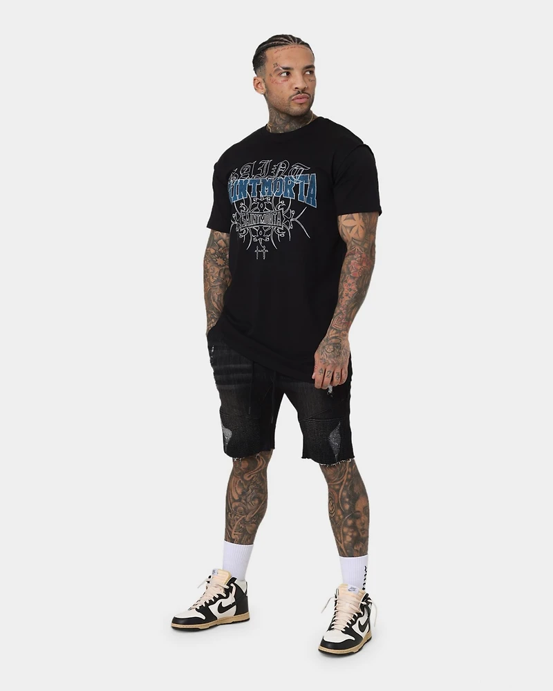 Men's United Distressed Biker Shorts