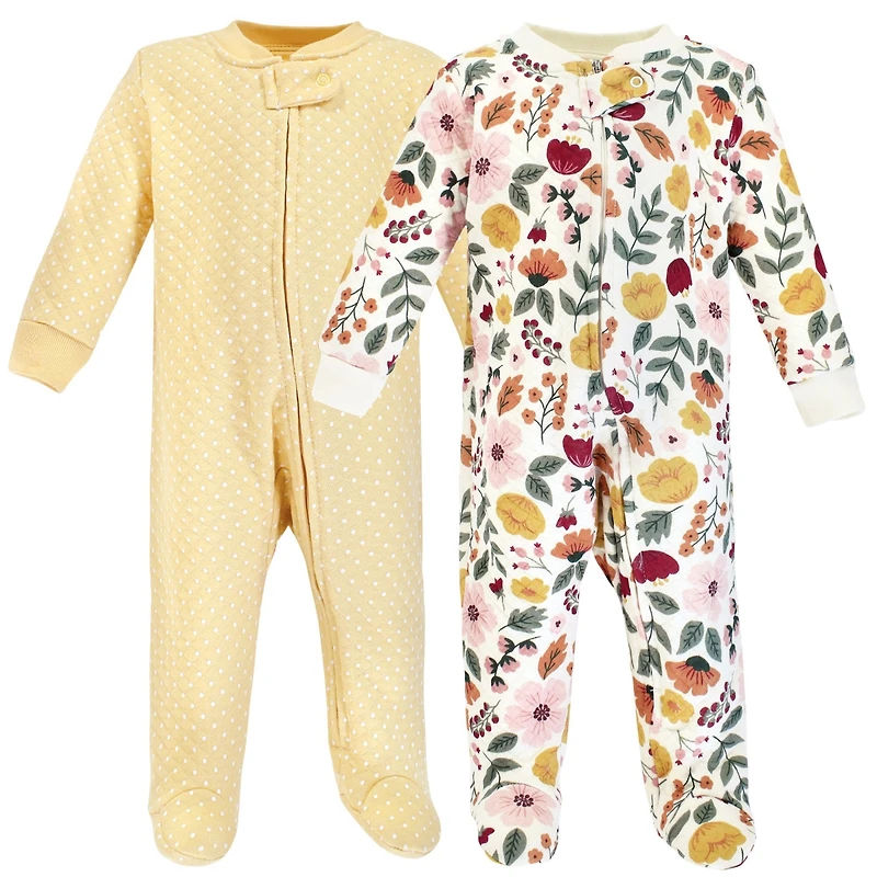 Hudson Baby Baby Boys Hudson Cozy Quilted Zip-Up Lounger for Sleep & Play