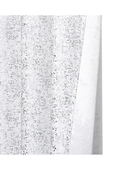 GoodGram Montauk Accents 2 Piece Grommet Top Sparkly Metallic Light Filtering Window Curtains - 95 in. Long Gray
