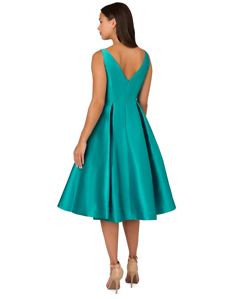 Adrianna Papell Boat-Neck A-Line Dress