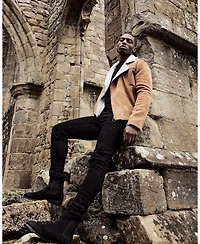 Saint Morta Men's Imperial Faux Sherpa Biker Jacket