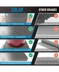 Zulay Kitchen 4 Pack Non-Slip Silicone Trivet Mat Set