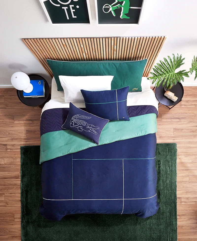 Lacoste Home Court Lines 2-Pc. Comforter Set, Twin