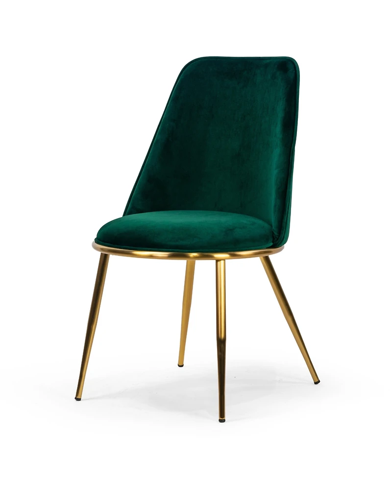 Glamour Home 34" Anzu Fabric, Metal Dining Chair, Set of 2
