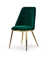Glamour Home 34" Anzu Fabric, Metal Dining Chair, Set of 2