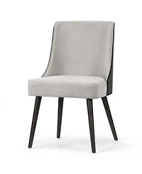 Glamour Home 33.86" Asma Rubberwood, Fabric Dining Chair, Set of 2