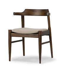 Glamour Home 28.35" Atlas Rubberwood, Fabric Dining Chair, Set of 2