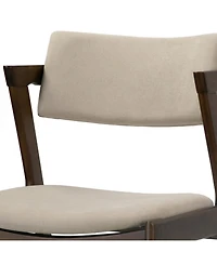 Glamour Home 31.3" Auden Rubberwood, Fabric Dining Chair, Set of 2