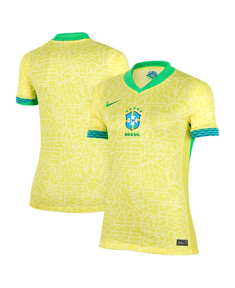 Nike Women's Yellow Brazil National Team 2024 Home Stadium Replica Jersey