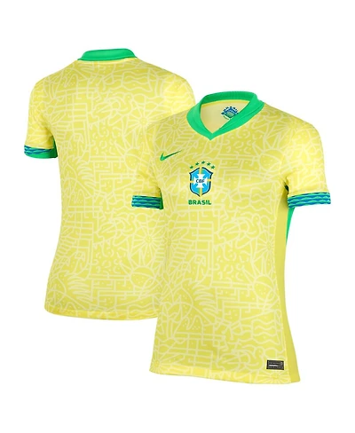 Nike Women's Yellow Brazil National Team 2024 Home Stadium Replica Jersey