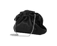 Nina Satin Gathered Crossbody Pouch Bag