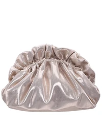 Nina Metallic Gathered Crossbody Pouch Bag