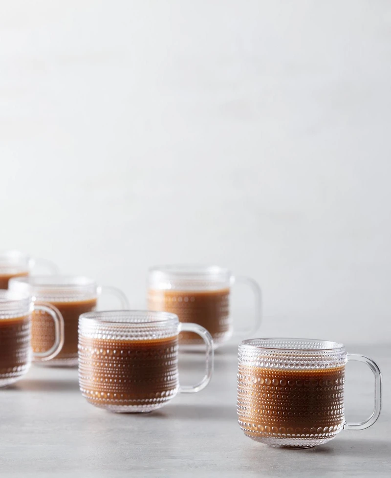 Fortessa Jupiter Clear Coffee Cup 12oz, Set of 6