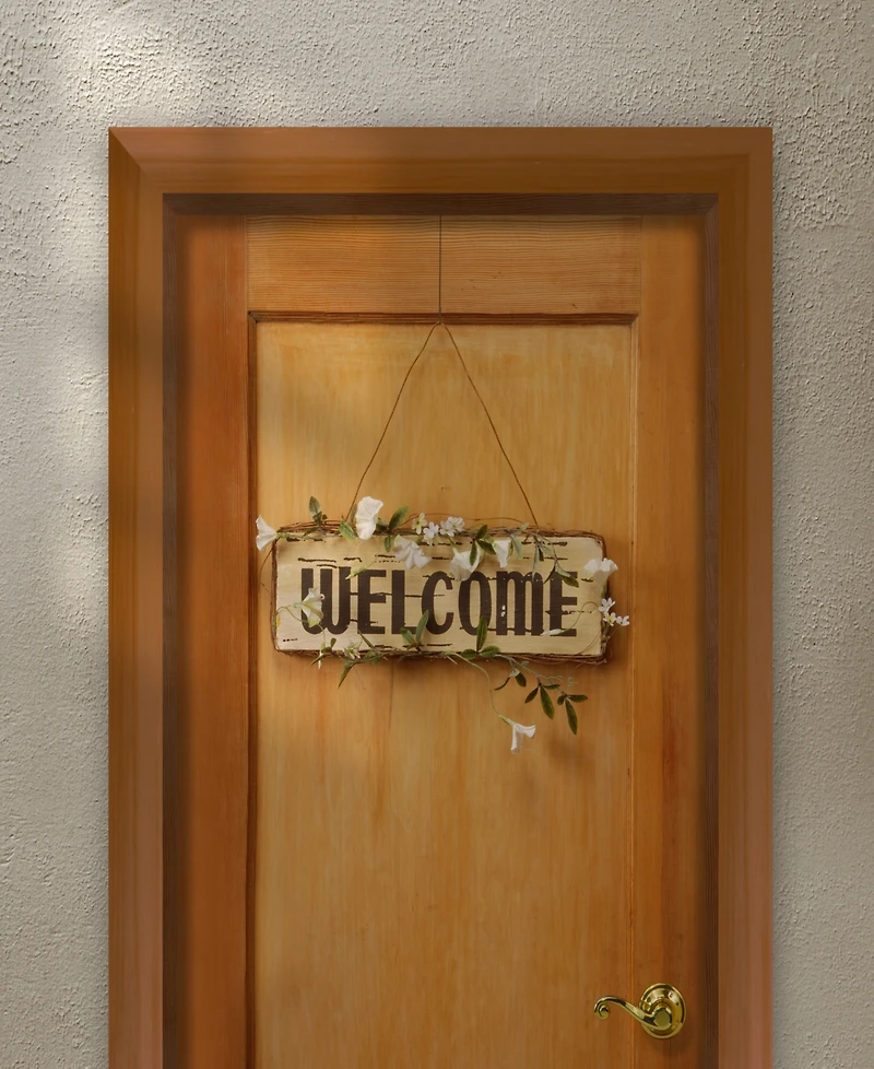 National Tree Company 21 Welcome Door Sign
