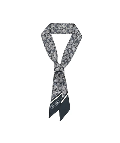 Coach Women's Vintage Signature Print Silk Skinny Scarf
