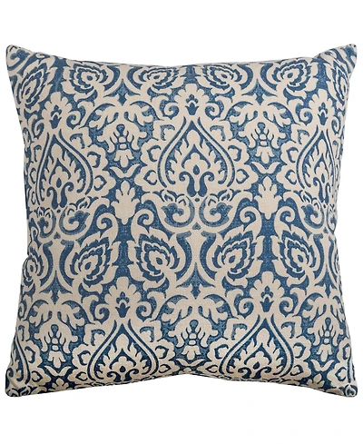 Rizzy Home Damask Polyester Filled Decorative Pillow, 22" x