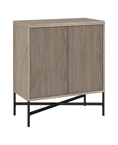 Hudson & Canal Brighton 28" Wide Rectangular Accent Cabinet in Antiqued Gray Oak