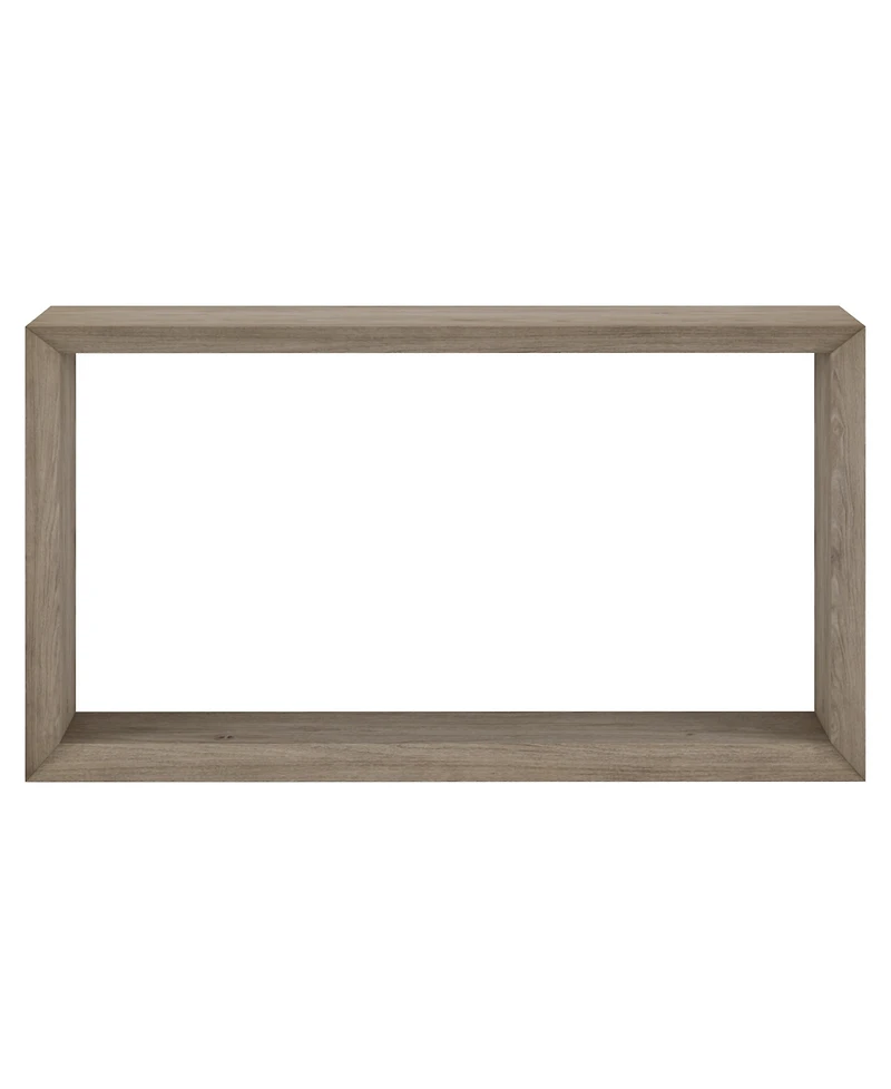 Hudson & Canal Osmond 55" Wide Rectangular Console Table in Antiqued Gray Oak