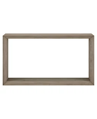 Hudson & Canal Osmond 55" Wide Rectangular Console Table in Antiqued Gray Oak
