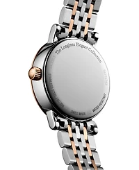 Longines Women's Swiss Elegant Moonphase Diamond (1/20 ct. t.w.) Two-Tone Stainless Steel Bracelet Watch 30mm