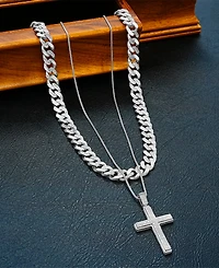 Men's Diamond Cross 22" Pendant Necklace (1 ct. t.w.)