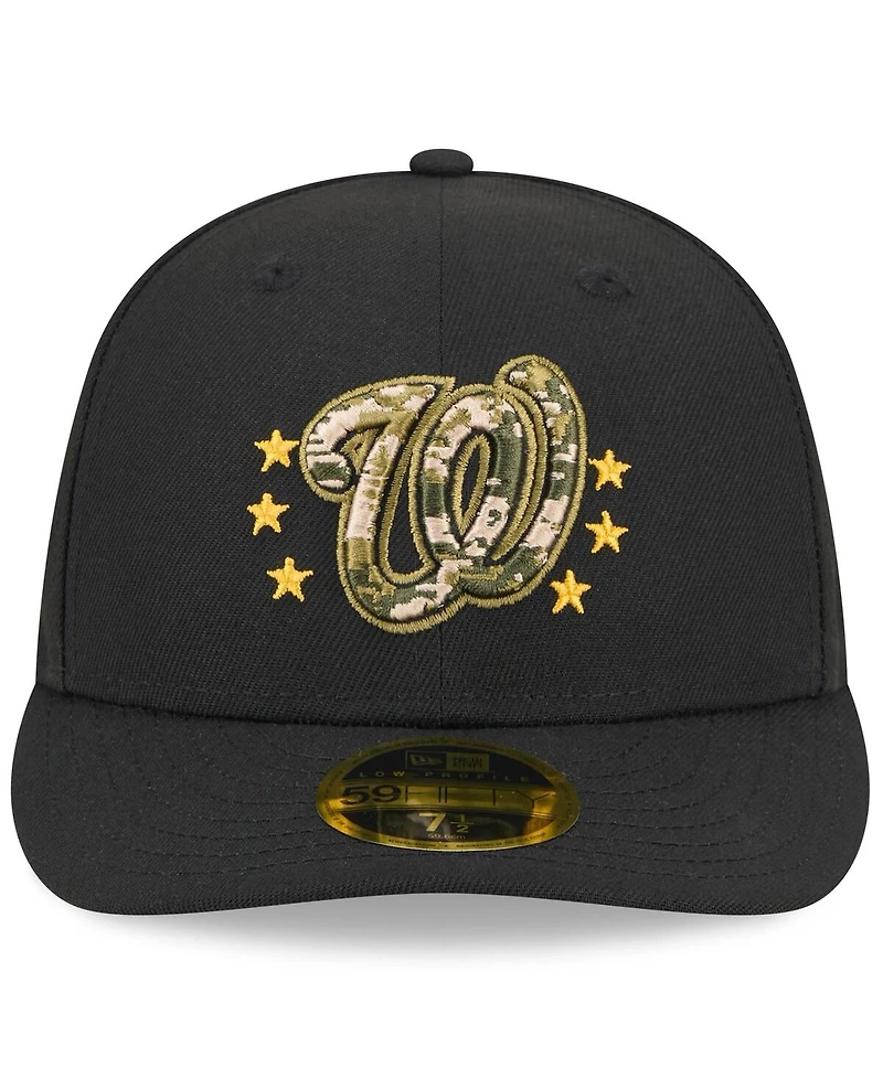 New Era Men's Black Washington Nationals 2024 Armed Forces Day Low Profile 59FIFTY Fitted Hat