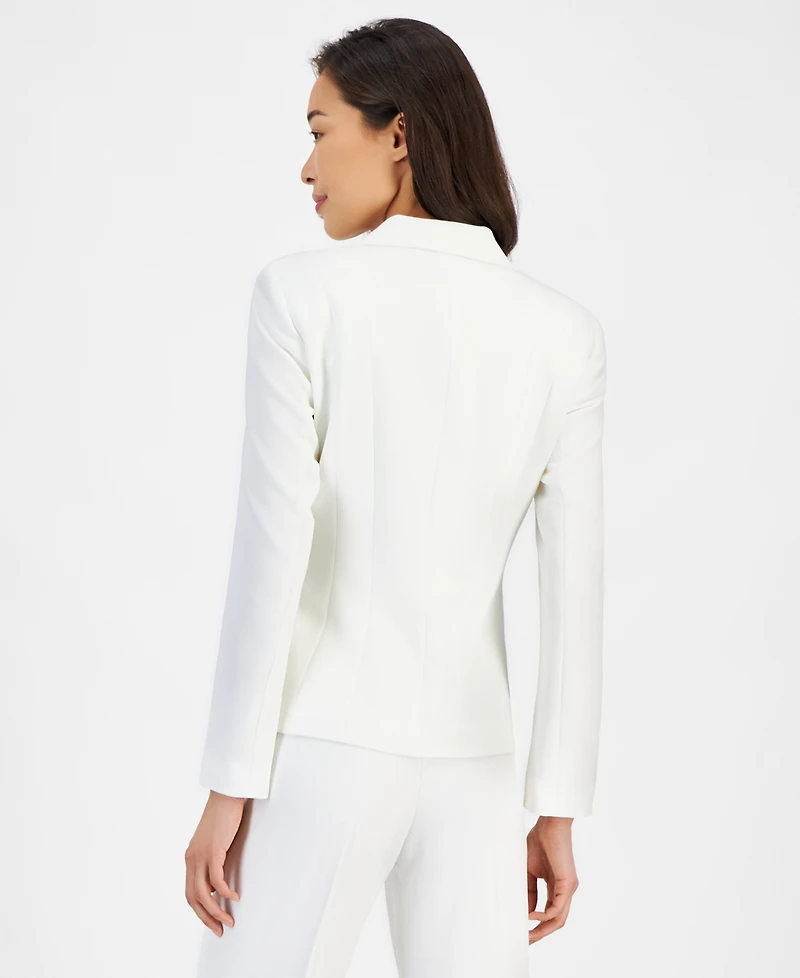Kasper Women's Stretch Crepe One Button Blazer, Regular & Petite
